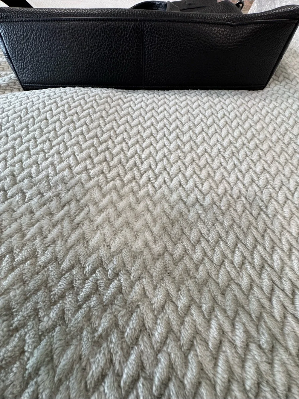 COACH Hamilton Black Pebble Leather Portfolio Briefcase Messenger Laptop Bag